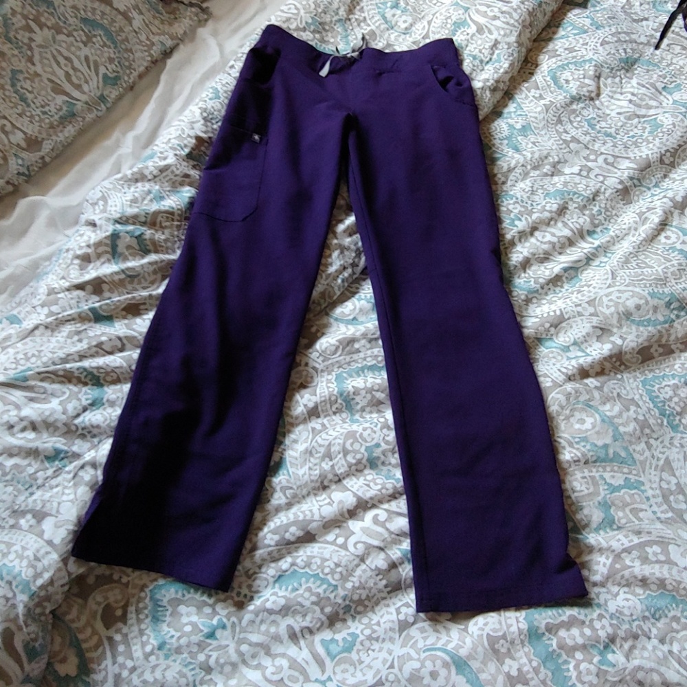 Figs small scrub pants purple
